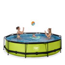 EXIT Lime pool ø360x76cm with filter pump - green