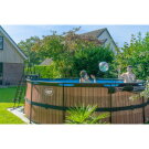 EXIT Wood pool &oslash;450x122cm with filter pump - brown