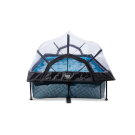 EXIT Stone pool 220x150x65cm with filter pump and dome - grey