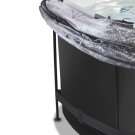 EXIT Black Leather pool ø360x122cm with sand filter pump and dome and accessory set - black