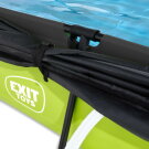 EXIT Lime pool 300x200x65cm with filter pump and canopy - green
