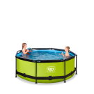 EXIT Lime pool &oslash;244x76cm with filter pump - green
