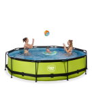 EXIT Lime pool ø360x76cm with filter pump - green