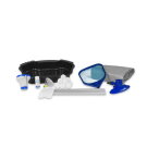 EXIT Black Leather pool &oslash;427x122cm with sand filter pump and dome and accessory set - black