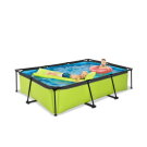 EXIT Lime pool 300x200x65cm with filter pump - green