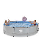 EXIT Soft Grey pool &oslash;360x76cm with filter pump - grey