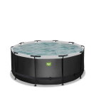 EXIT Black Leather pool &oslash;360x122cm with sand filter pump - black