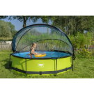 EXIT Lime pool &oslash;300x76cm with filter pump and dome - green