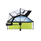 EXIT Lime pool 300x200x65cm with filter pump and dome - green