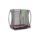 EXIT Silhouette ground trampoline 153x214cm with safety net - pink