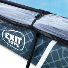 EXIT Stone pool 300x200x65cm with filter pump and dome and canopy - grey