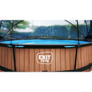 EXIT Black Wood pool ø360x76cm with filter pump and dome - black