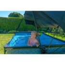 EXIT Stone pool 300x200x65cm with filter pump and canopy - grey