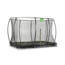 EXIT Silhouette ground trampoline 244x366cm with safety net - black