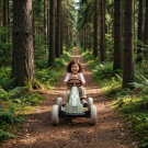 EXIT Foxy Pedal Go-Kart for kids green | pedal go-kart from 2 years