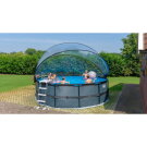EXIT Black Leather pool ø450x122cm with sand filter pump and dome - black
