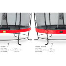 EXIT Elegant trampoline ø427cm with Economy safetynet - red
