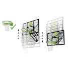 EXIT Galaxy wall-mounted basketball backboard with dunk hoop - green/black