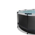 EXIT Black Leather pool ø360x122cm with sand filter pump - black