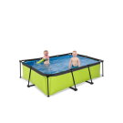 EXIT Lime pool 220x150x65cm with filter pump - green