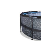 EXIT Stone pool ø427x122cm with filter pump - grey