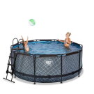 EXIT Stone pool &oslash;360x122cm with sand filter pump - grey