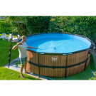 EXIT Wood pool &oslash;450x122cm with filter pump - brown