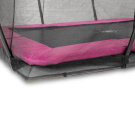 EXIT Silhouette ground trampoline 214x305cm with safety net - pink