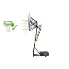 EXIT Galaxy portable basketball backboard on wheels with dunk hoop - green/black
