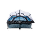 EXIT Stone pool 300x200x65cm with filter pump and dome - grey