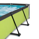 EXIT Lime pool 220x150x65cm with filter pump and dome and canopy - green