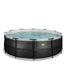 EXIT Black Leather pool &oslash;427x122cm with filter pump - black