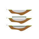 EXIT InTerra ground level trampoline ø366cm with safety net - green