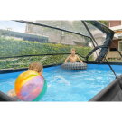 EXIT Black Wood pool 300x200x65cm with filter pump and dome - black