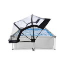 EXIT Soft Grey pool 300x200x65cm with filter pump and dome - grey