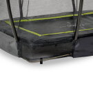 EXIT Silhouette ground trampoline 153x214cm with safety net - black