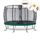 EXIT Elegant Premium trampoline complete set ø366cm - green