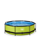 EXIT Lime pool &oslash;300x76cm with filter pump - green