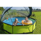 EXIT Lime pool &oslash;300x76cm with filter pump and dome - green