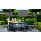 EXIT Stone pool &oslash;300x76cm with filter pump - grey