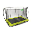 EXIT Silhouette ground trampoline 214x305cm with safety net - green