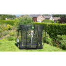 EXIT Silhouette ground trampoline 153x214cm with safety net - black