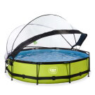 EXIT Lime pool &oslash;360x76cm with filter pump and dome - green
