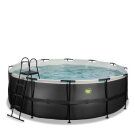 EXIT Black Leather pool &oslash;427x122cm with filter pump - black