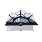 EXIT Soft Grey pool 300x200x65cm with filter pump and dome - grey