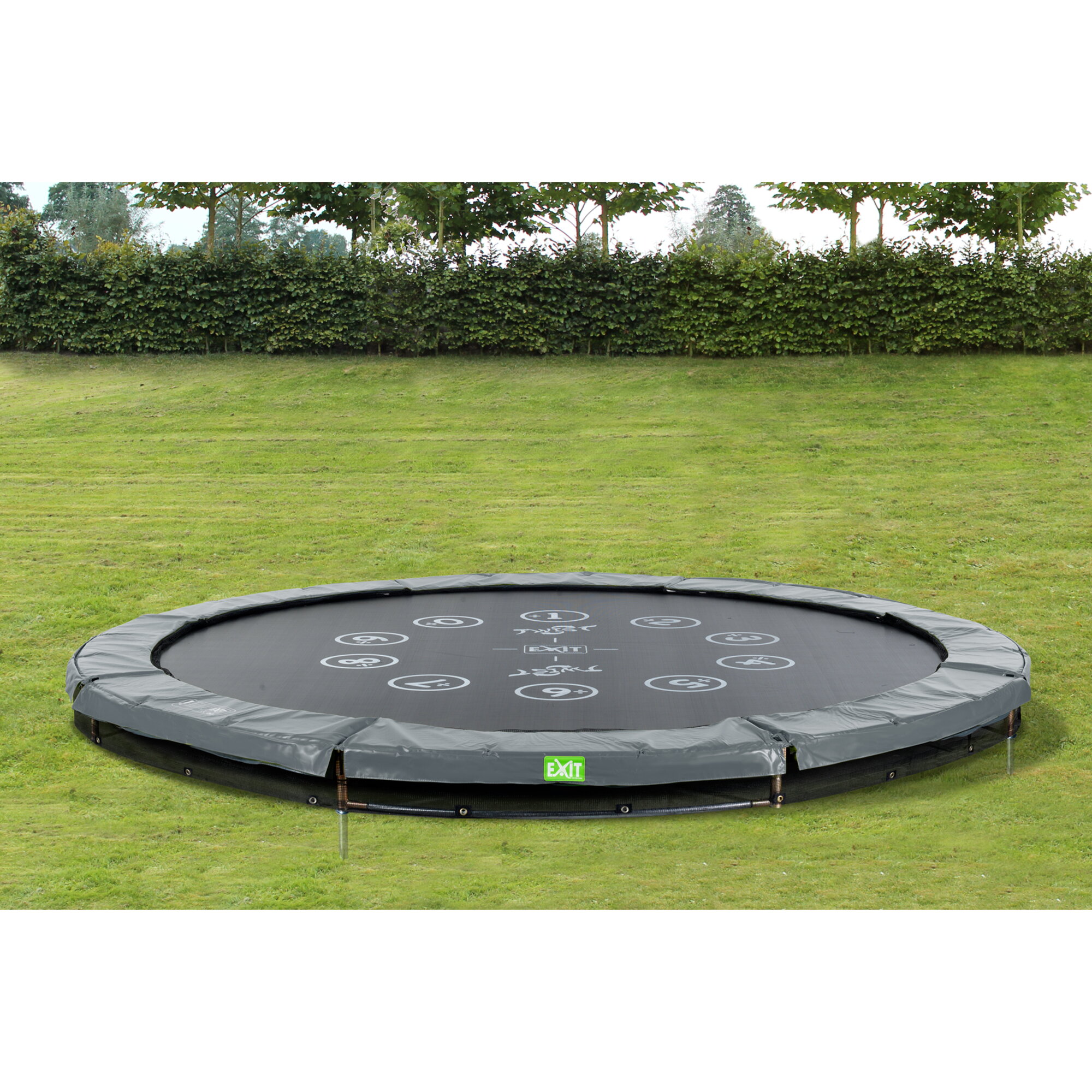 EXIT Twist ground trampoline ø427cm pink/grey EXIT Toys