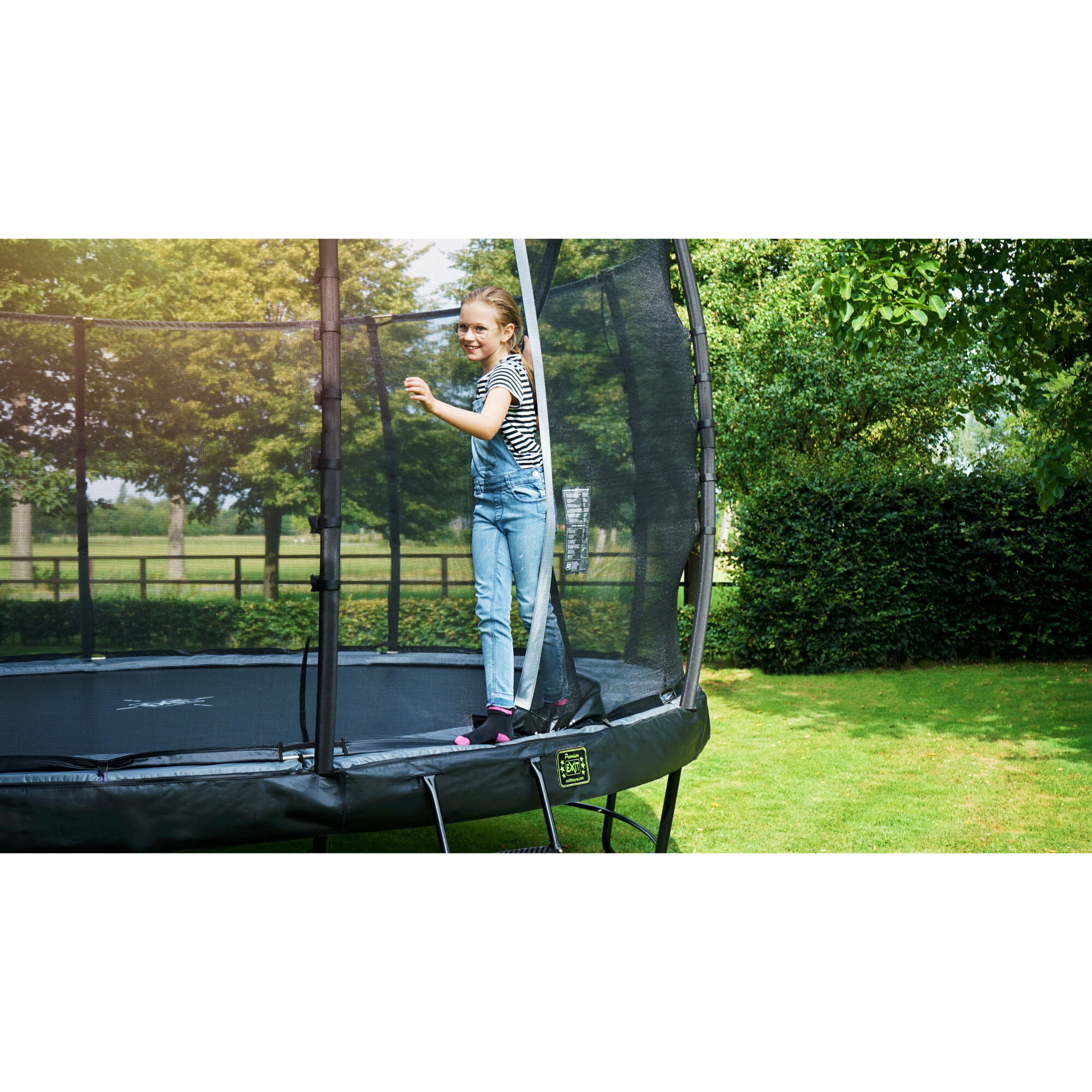 EXIT Elegant Premium trampoline ø427cm with Deluxe black
