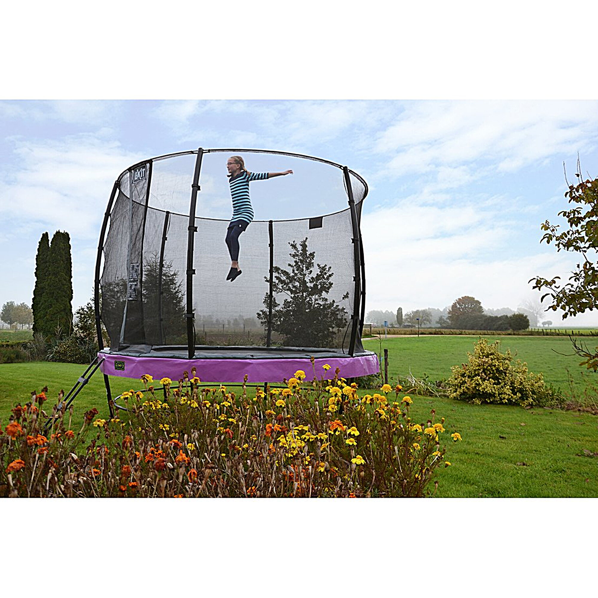 EXIT Elegant Premium trampoline ø305cm with Economy purple