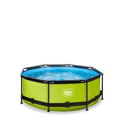 EXIT Lime pool ø244x76cm with filter pump - green