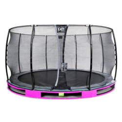 EXIT Elegant ground trampoline ø427cm with Economy safety net - purple
